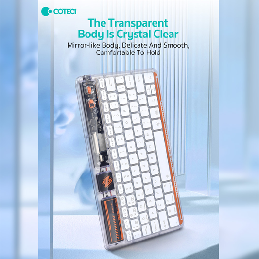 Tastatura Coteci Punk 84012 Wireless transparent plava