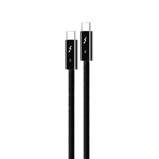 Data kabl Coteci Thunderbolt OF-065 120Gbps 240W 4k PD Type C na Type C crni 0.25m