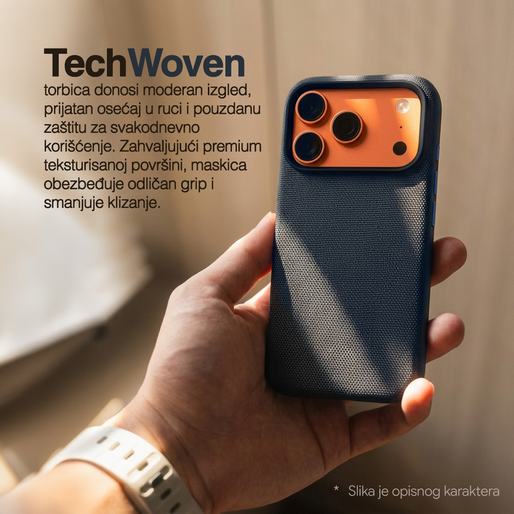 Torbica Magsafe TechWoven za iPhone 17 Pro Max 6.9 crna
