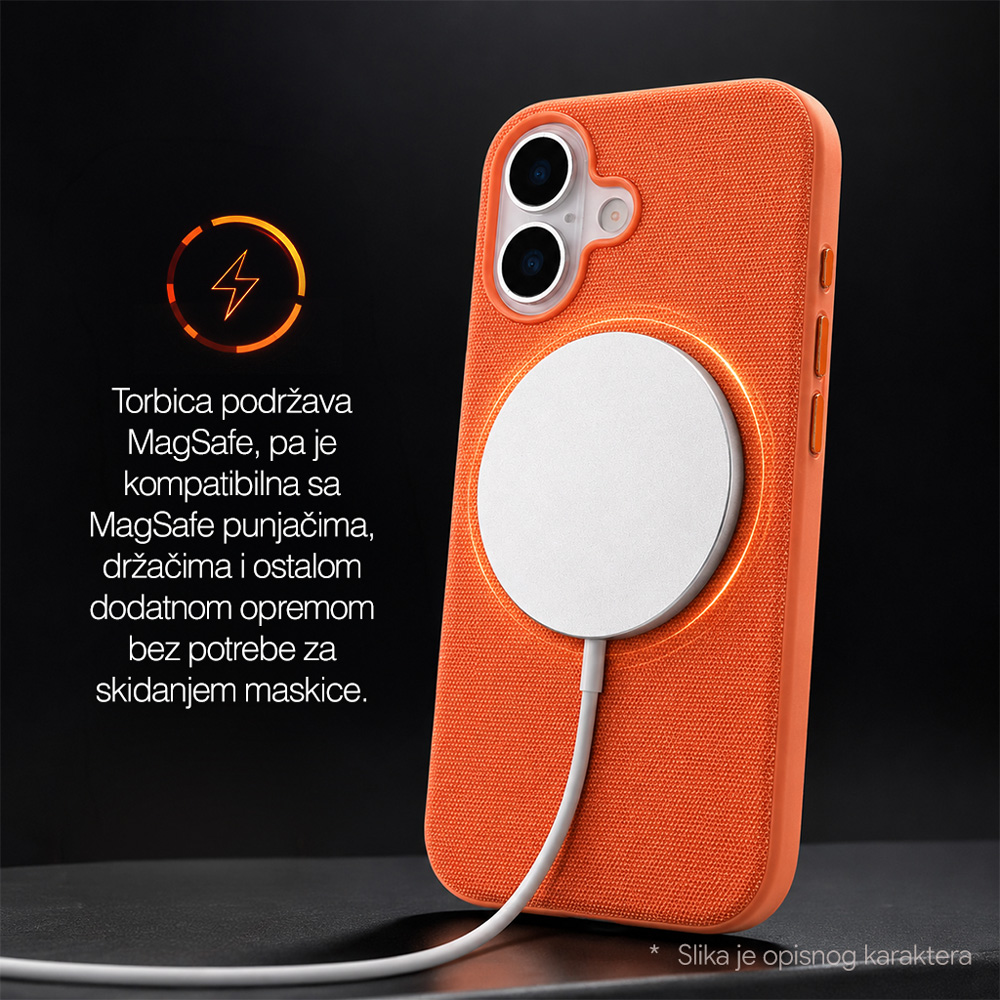 Torbica Magsafe TechWoven za iPhone 17 Pro Max 6.9 crna