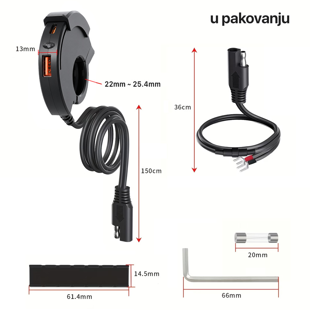 Univerzalni punjac za telefon za korman QC3.0 18W, PD 30W, total power 48W