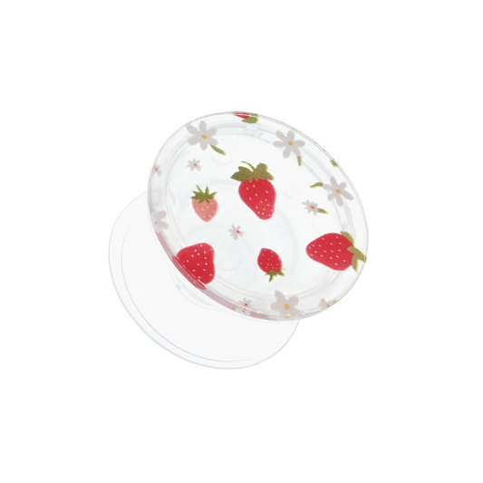 Stalak Pop Strawberry and Flowers transparent