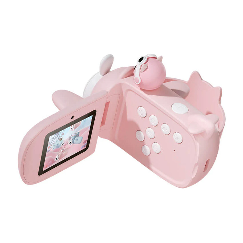 Decija digitalna kamera Airplane Cat roze