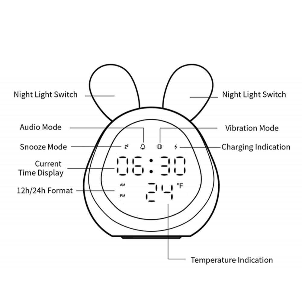 Deciji digitalni sat Bunny roze