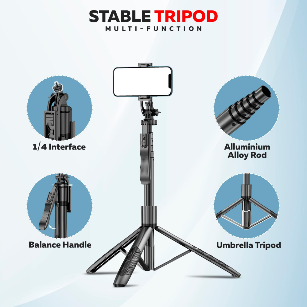 Selfie stick L16 + tripod crni
