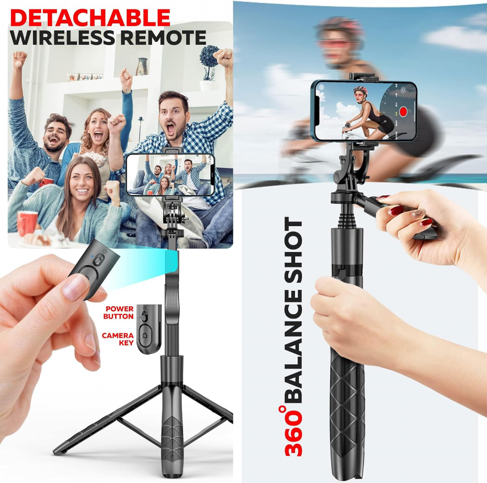 Selfie stick L16 + tripod crni