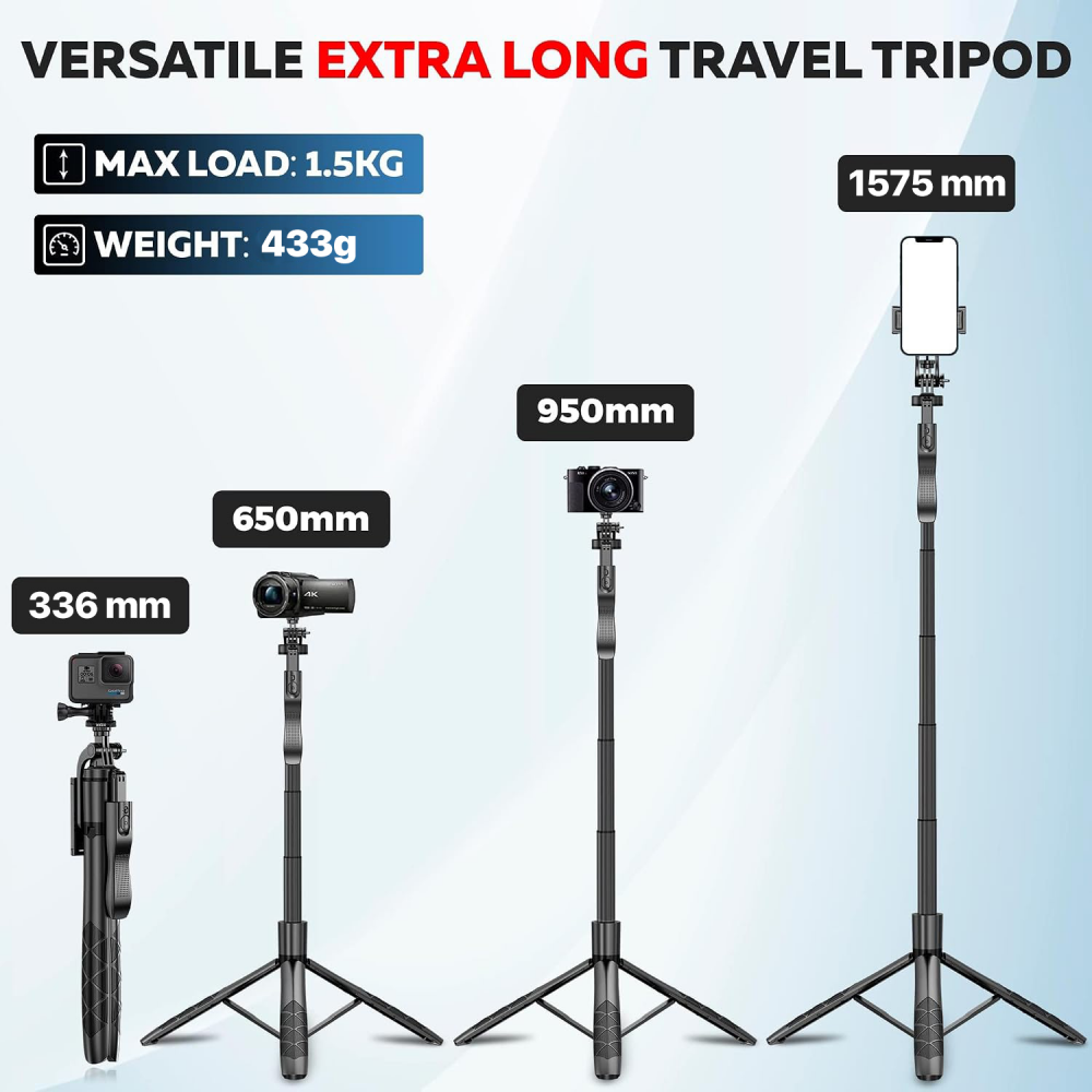 Selfie stick L16 + tripod crni