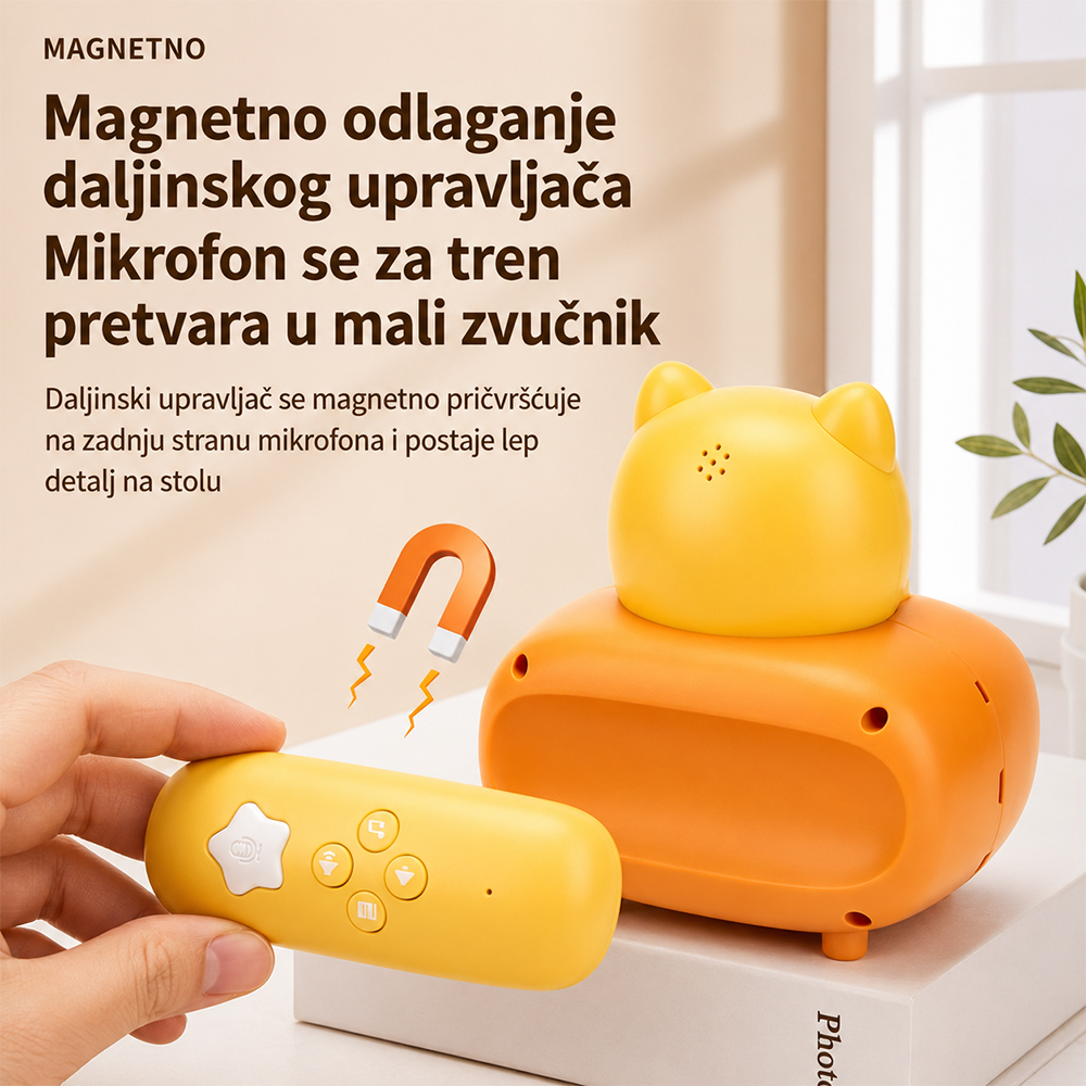 Bluetooth mikrofon Bear plavi