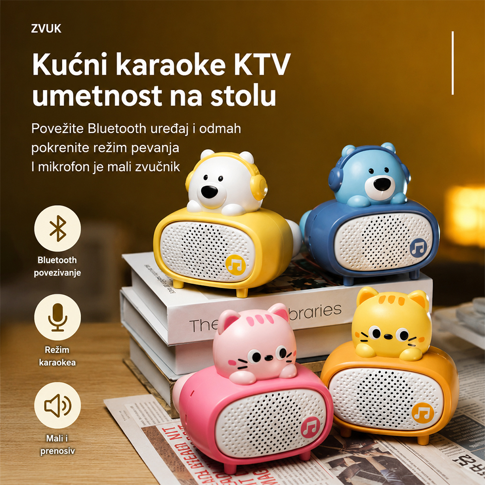 Bluetooth mikrofon Cat rozi