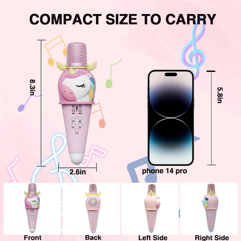 Bluetooth mikrofon Unicorn beli