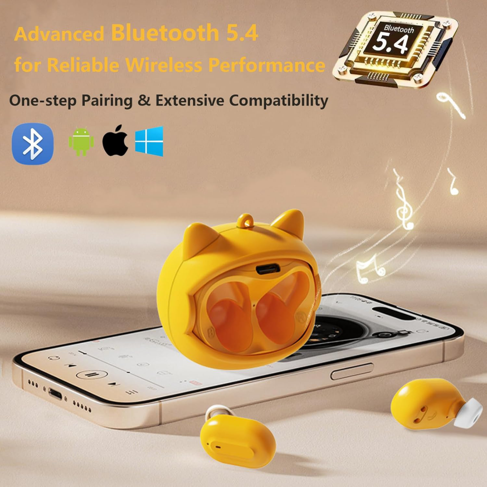 Bluetooth slusalice Cat zute