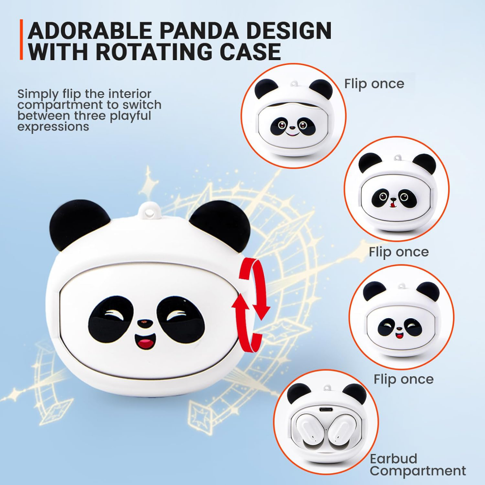 Bluetooth slusalice Panda bele