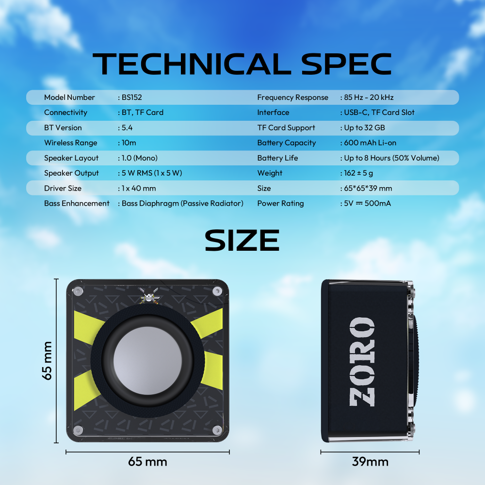Wireless zvucnik Fantech BS152 OP NeraBox ONE PIECE - ZORO