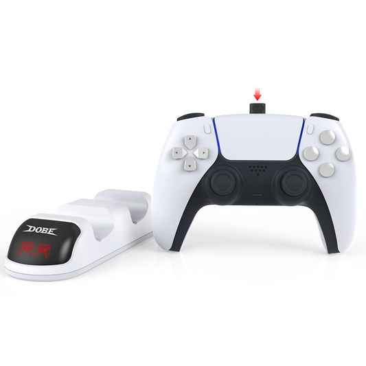 DOBE TP5-0506 Punjac za PS5 kontrolere dual beli