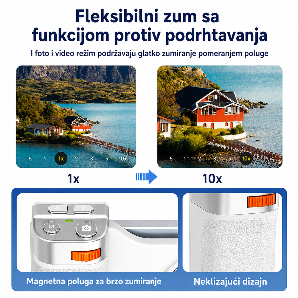 Foto nastavak za mobilni telefon PH-80 magnetic crni