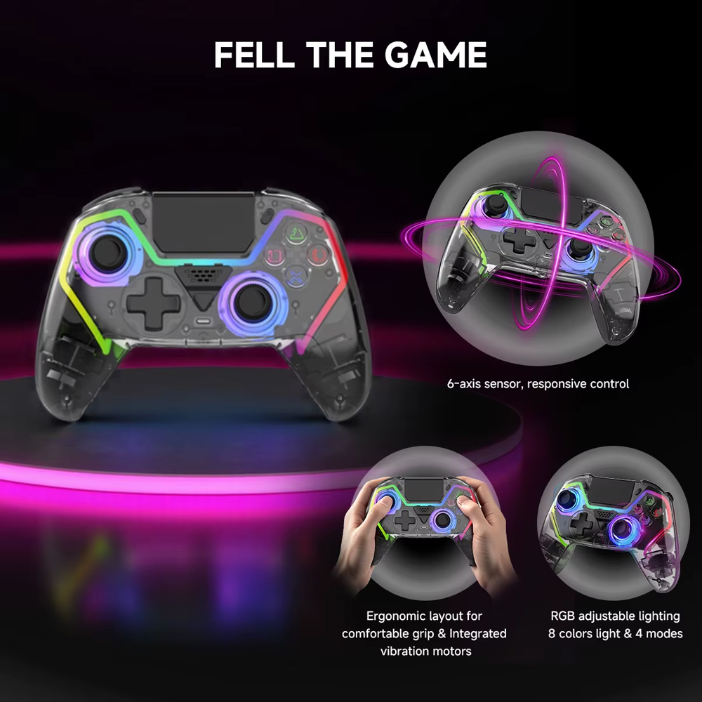 Joypad Bluetooth WIFI za PS5 crni RGB