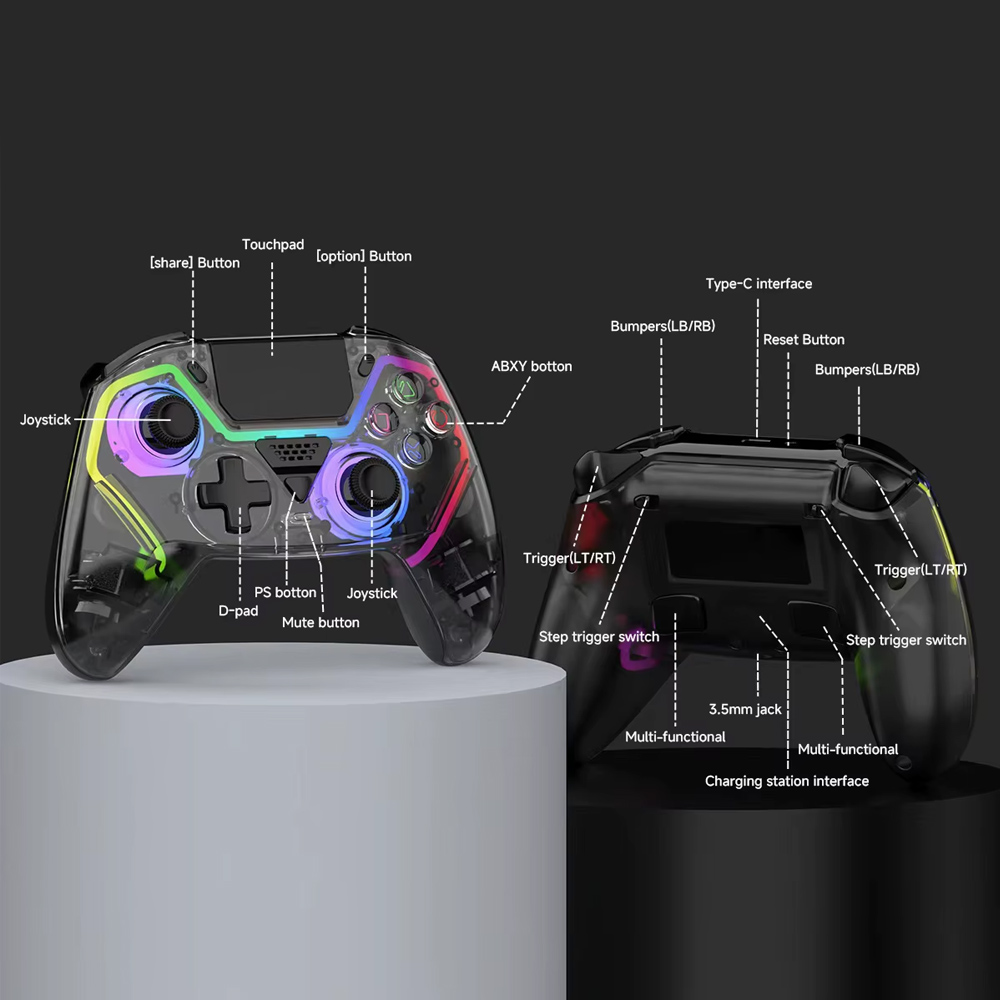 Joypad Bluetooth WIFI za PS5 crni RGB