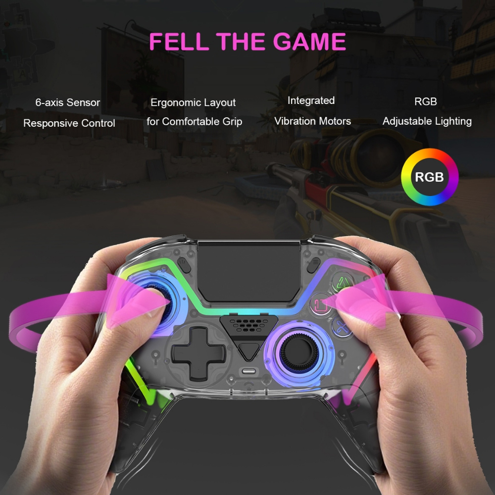 Joypad Bluetooth WIFI za PS5 crni RGB
