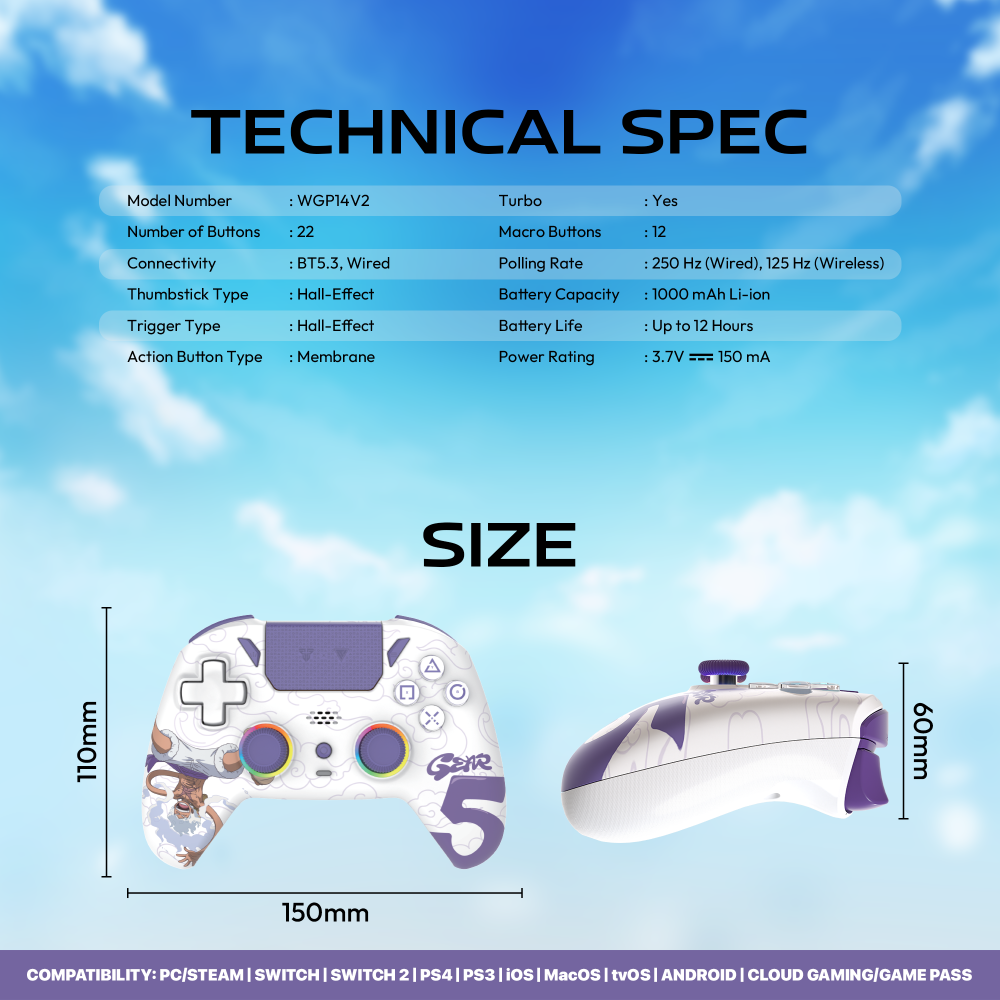 Joypad Wireless Fantech WGP14V2 OP EOS PRO II ONE PIECE - GEAR5