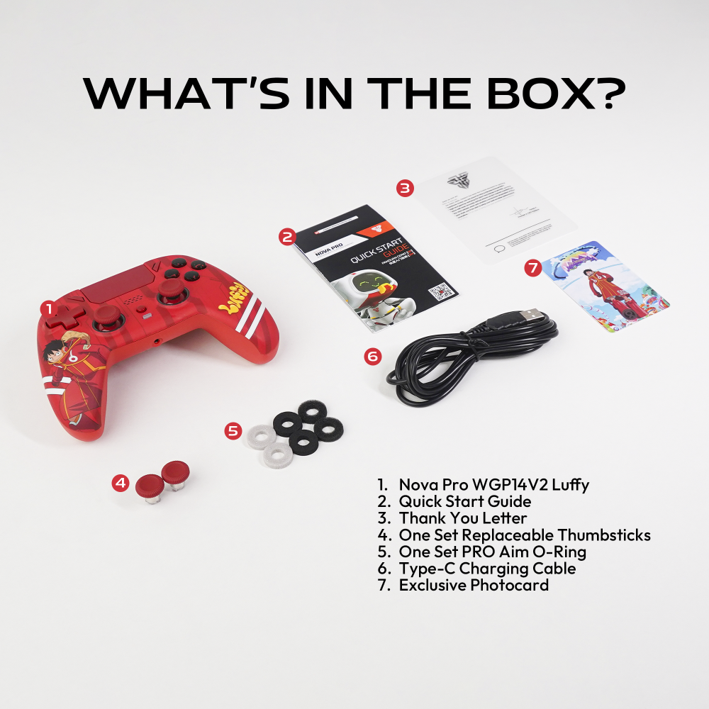 Joypad Wireless Fantech WGP14V2 OP EOS PRO II ONE PIECE - LUFFY