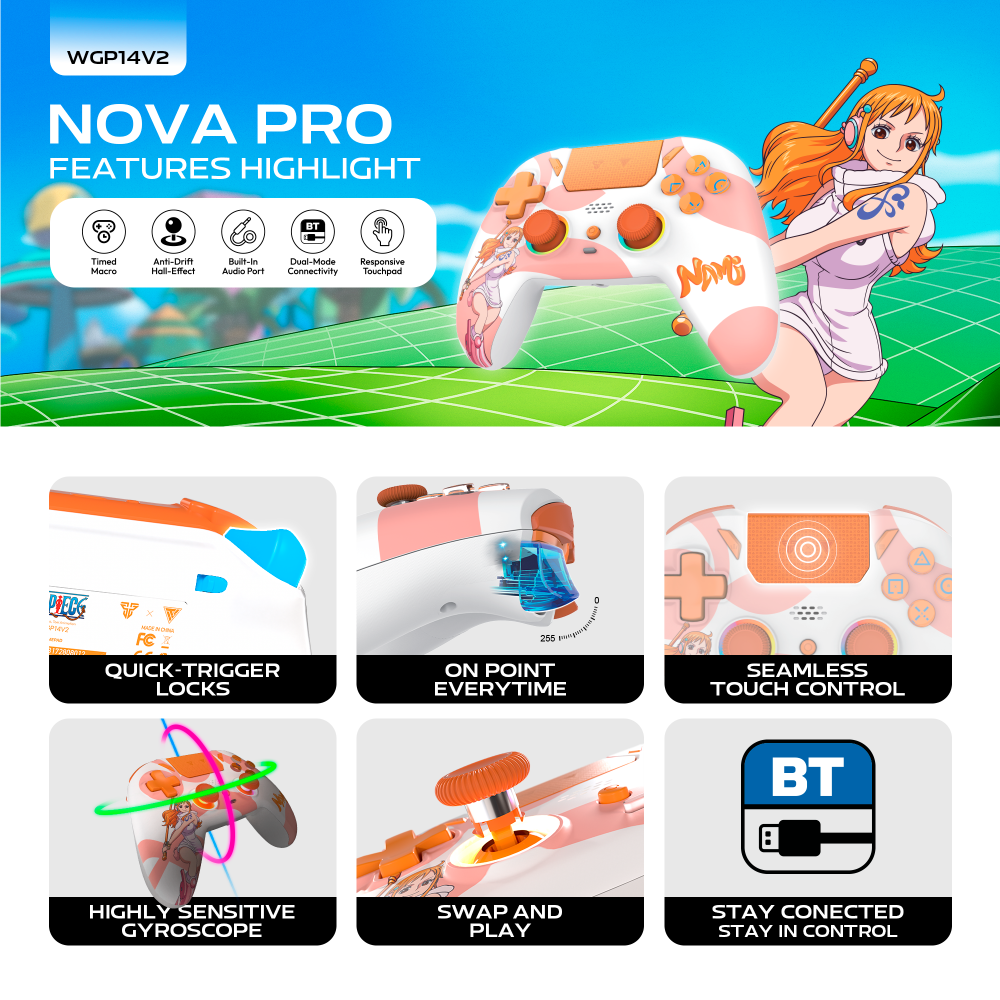 Joypad Wireless Fantech WGP14V2 OP EOS PRO II ONE PIECE - NAMI