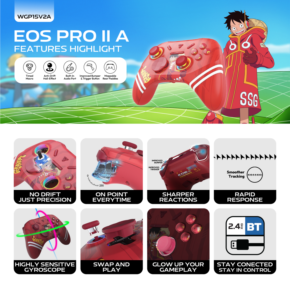 Joypad Wireless Fantech WGP15V2A OP EOS PRO II ONE PIECE - LUFFY