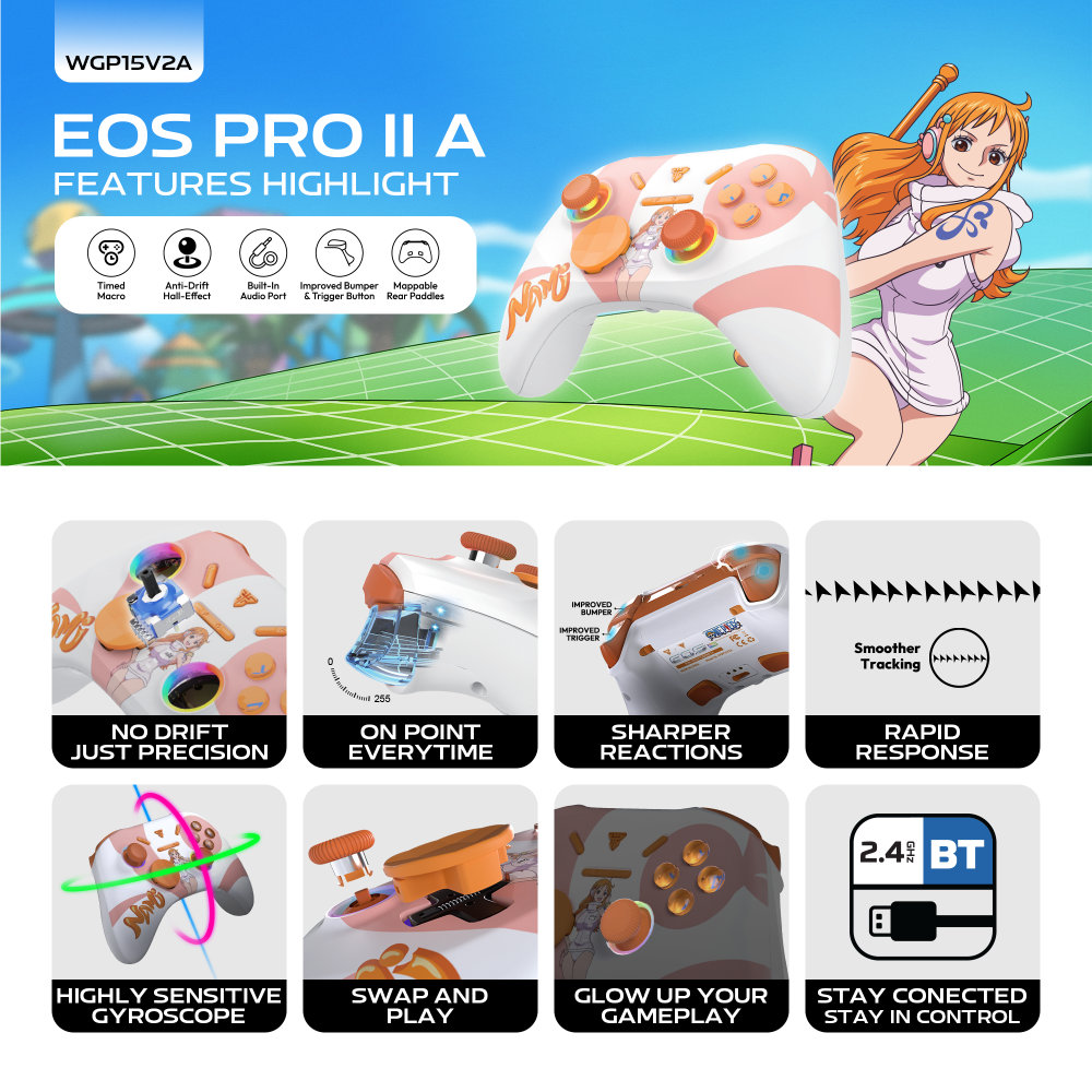 Joypad Wireless Fantech WGP15V2A OP EOS PRO II ONE PIECE - NAMI