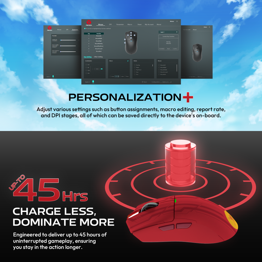 Mis Wireless Gaming Fantech WG13E Tanto E ONE PIECE - LUFFY