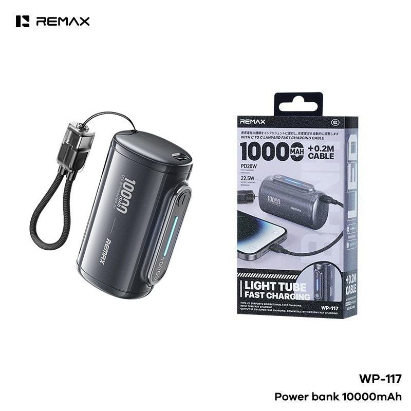 Power bank prenosiva baterija REMAX PD 22.5W WP-117 10000mAh bela