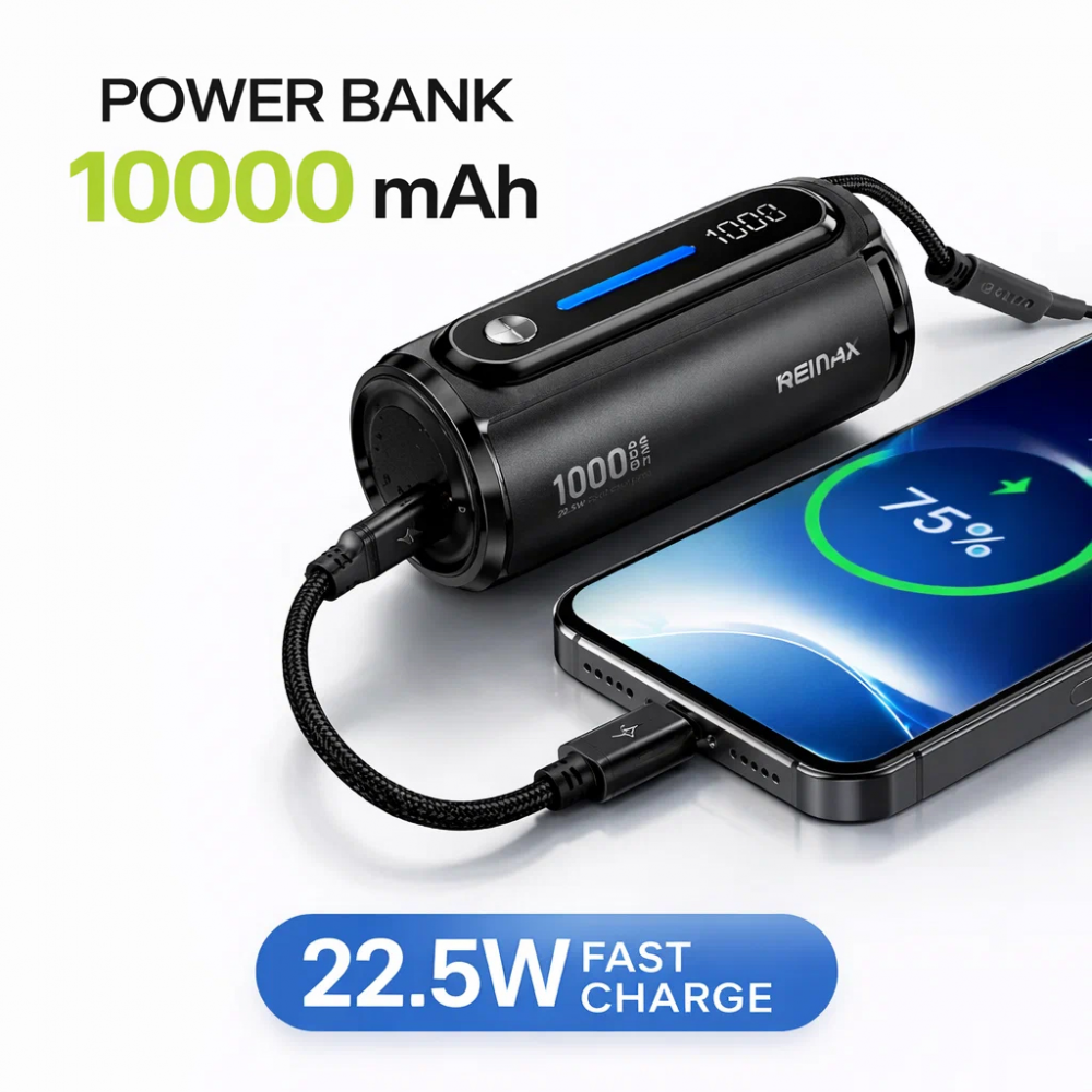 Power bank prenosiva baterija REMAX PD 22.5W WP-117 10000mAh siva