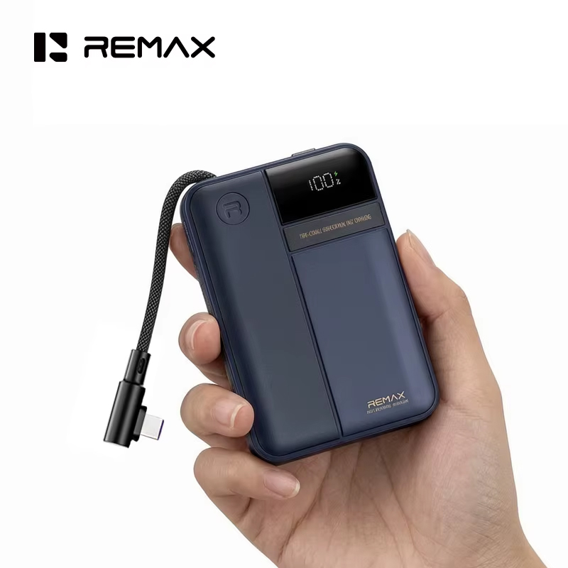 Power bank prenosiva baterija REMAX Range Series FP-122 22.5W sa integrisanim Type C kablom 10000mAh narandzasta