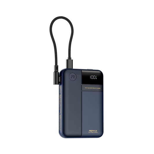 Power bank prenosiva baterija REMAX Range Series FP-122 22.5W sa integrisanim Type C kablom 10000mAh plava