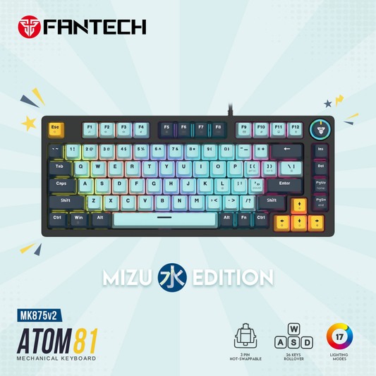Tastatura Mehanicka Gaming Fantech MK875 RGB Atom 81 SkyBlue (taro switch)
