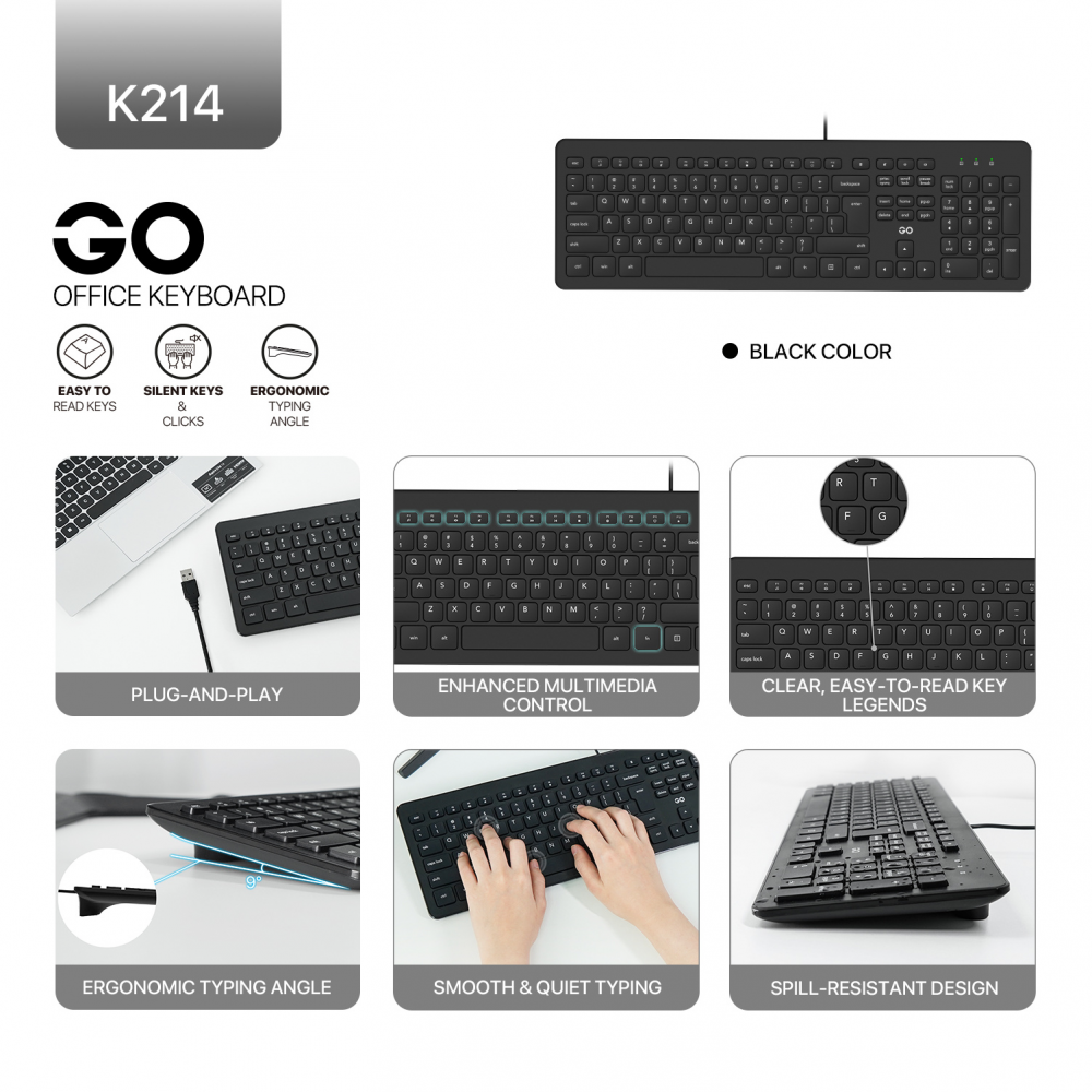 Tastatura Wired Fantech K214 GO balck