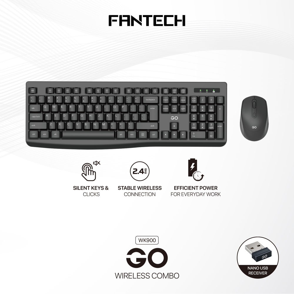 Combo mis tastatura wireless Fantech WK-900 GO crni