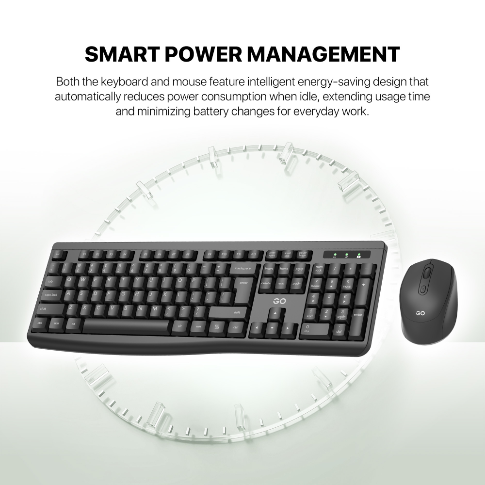Combo mis tastatura wireless Fantech WK-900 GO crni
