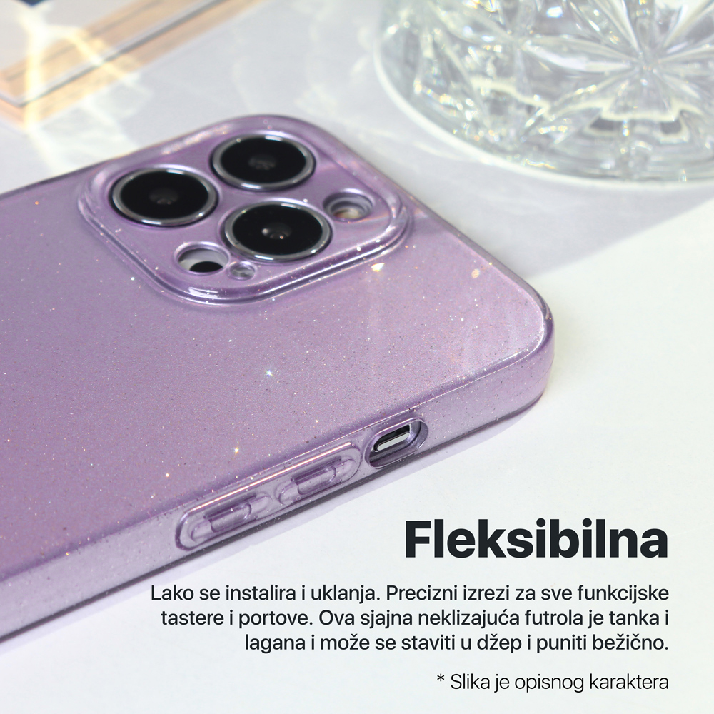 Torbica Sparkle Dust za Honor 600/600 Pro ljubicasta
