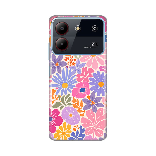 Torbica Silikonska Print za ZTE Blade A54 Sunny Petals