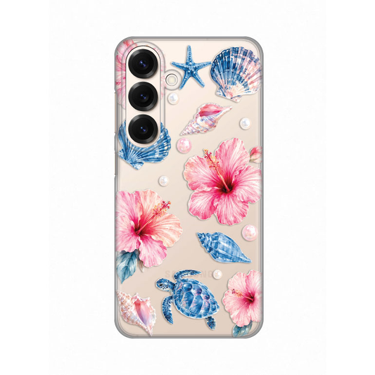 Torbica Silikonska Print Skin za Samsung S931B Galaxy S25 Hibiscus Sea