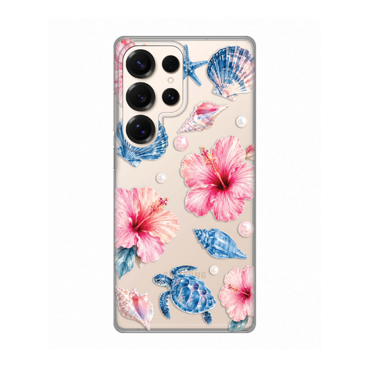 Torbica Silikonska Print Skin za Samsung S938B Galaxy S25 Ultra Hibiscus Sea