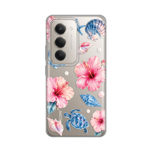 Torbica Silikonska Print Skin za Xiaomi Redmi 15 4G Hibiscus Sea