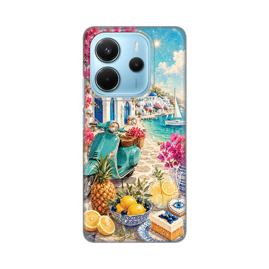 Torbica Silikonska Print Skin za Xiaomi Redmi Note 14 4G (SRB) Summer in Greece