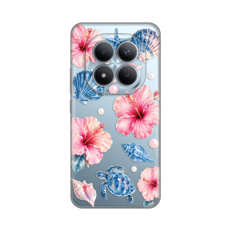 Torbica Silikonska Print Skin za Xiaomi Redmi Note 15 Pro Plus 5G Hibiscus Sea