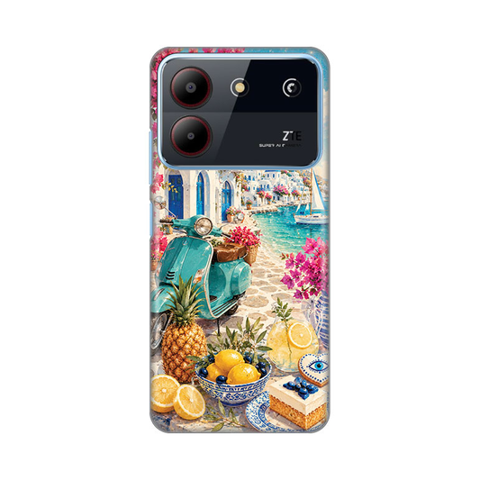 Torbica Silikonska Print Skin za ZTE Blade A54 Summer in Greece