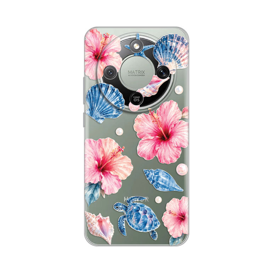 Torbica Silikonska Print Skin za Honor Magic 8 Lite Hibiscus Sea