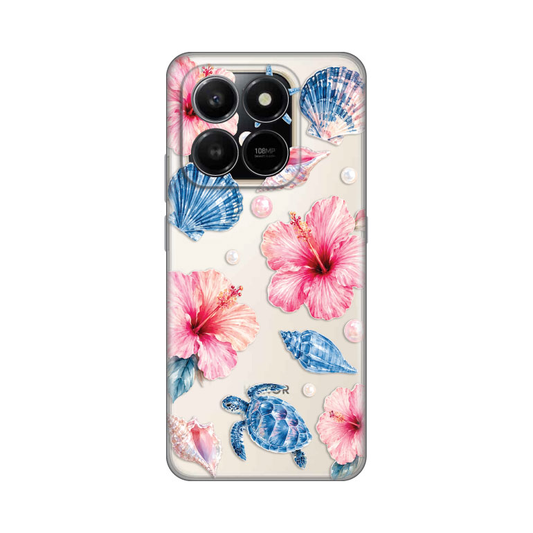 Torbica Silikonska Print Skin za Honor X7d 4G/400 Smart 5G Hibiscus Sea