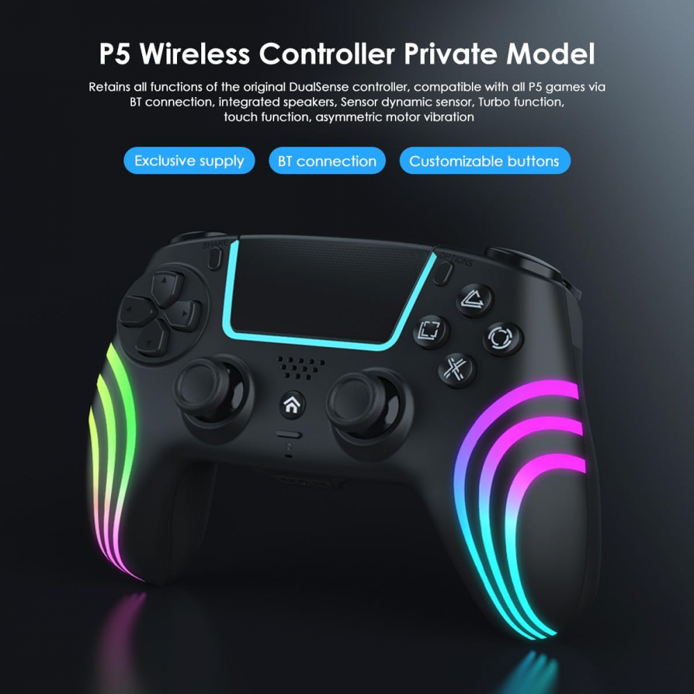 Joypad Elite Wireless za PS5 crni RGB