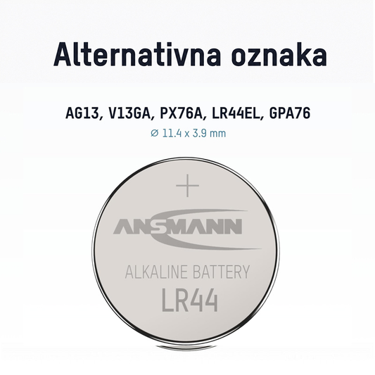 ANSMANN Baterija alkalna LR44 5015303