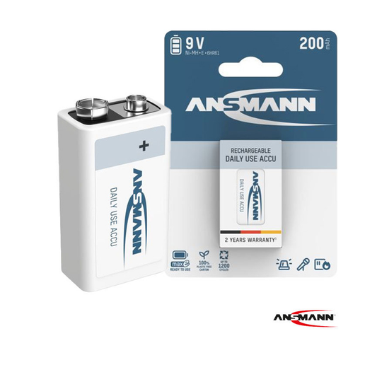 ANSMANN Punjiva baterija 9V 200mAh 5035342