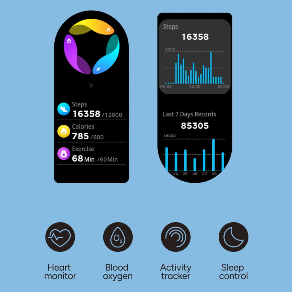 Smart watch KSIX BXSW31B Pulse, 1.83" TFT,300mAh,bez